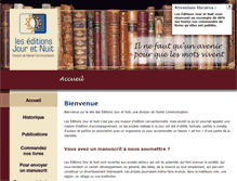 Tablet Screenshot of editionsjouretnuit.com